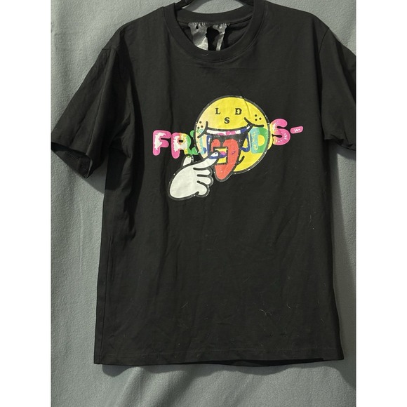 Vlone Friends Lsd Smiley Face Tee-Shirt T Shirt Size Large  Streetwear Acid Rare - Picture 1 of 6
